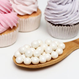 Цена за 2 шт. Кондитерская посыпка с мягким центром Жемчуг белоснежная, 12-13 мм, 50 г - Кондимир фото 2