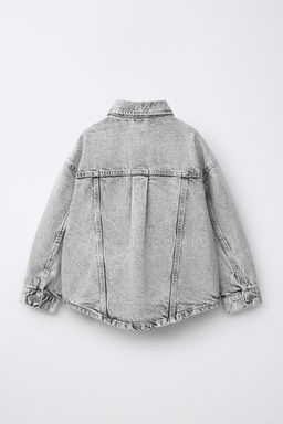 SOBRECAMISA DENIM / Gris claro - Zara фото 4