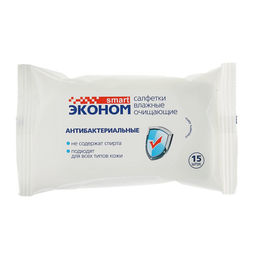 Салфетки влажные Эконом Smart №15 Антибактер./ Ромашка/Лимон, арт. 30026, 30027, 30028