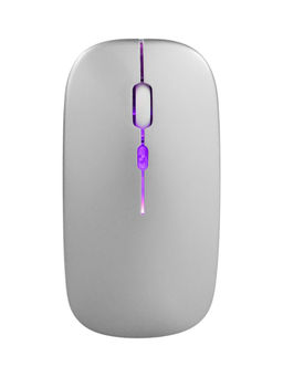 Мышь MB-2.4 беспроводная, оптическая, подсветка, 800-1600 dpi, USB, Bluetooth, серебристая