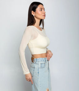 Топ #КТ202 (12), кремовый