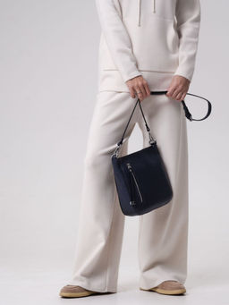 Сумка кожаная кросс-боди Deboro 3410 фиолетовый цветок