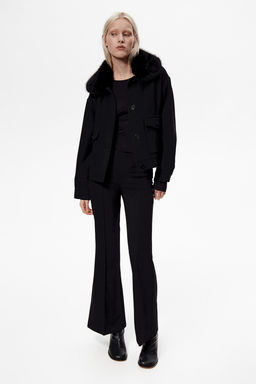 Cazadora de sarga con cuello efecto pelo - H&m фото 2