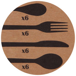 Набор столовых приборов "SANLI" 24шт (6ножей, 6вилок, 6ст.ложек, 6ч.ложек), цвет черный