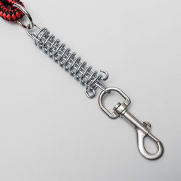 Поводок усиленный с амортизатором от рывка, 120 х 1,2 см, чёрно-красный - Пижон фото 3