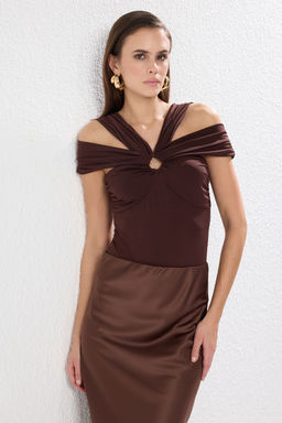 TRENDYOLMILLA Haki Carmen Yaka Aksesuarl? Orme Body TPRSS25BD00004
