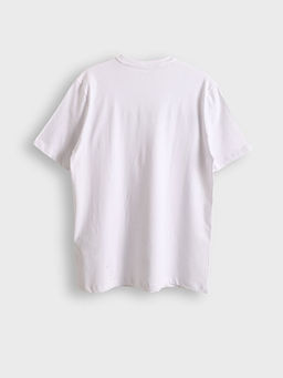 Bisiklet Yaka Bask?l? Erkek Ti??rt