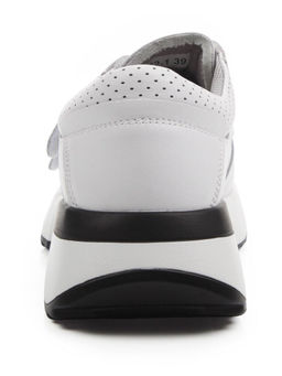 03-YG452-1 WHITE Кроссовки женские (натуральная кожа)