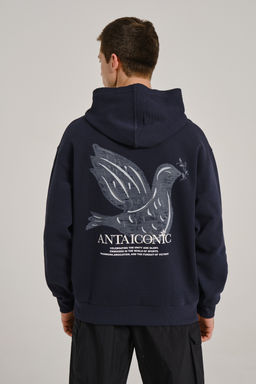 Худи Синий ICONIC Sweat Hoodie - Anta фото 9