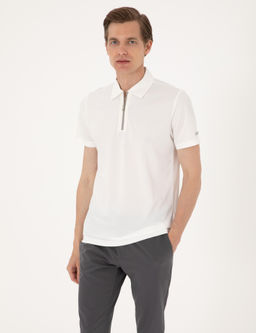 Ekru Ultralight Kuma_ Slim Fit Polo Yaka Ti__rt