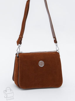 Сумка женская кожаная 1035CF brown Polina&Eiterou