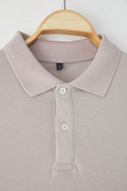 Lacivert-Gri 2li Regular/Normal Kesim %100 Pamuklu Polo Yaka T-shirt