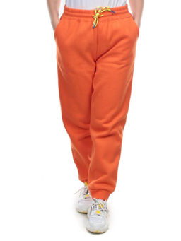 M047 ORANGE Брюки спортивные женские на флисе (100% хлопок) 7986