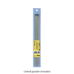 Спицы GAMMA 5-ти компл. чулочные KN5 алюминий d 3.25 мм 20 см 5 шт с покрытием  фото 3