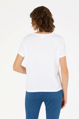 U. S. Polo Assn Женская белая футболка с круглым вырезом - U.s. polo assn фото 12