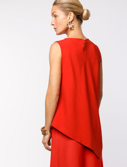 VILATTE / Удлиненный топ из плотного лиоцелла  фото 4