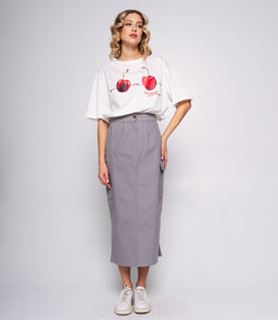 Юбка #ОБШ1823, серый - Dommod фото 4