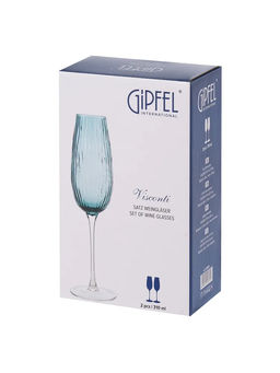 52624 GIPFEL Набор бокалов VISCONTI 310 мл (2шт.). Материал: стекло. Цвет: сине-зеленый.