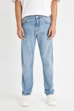 Straight Fit Normal Kal?p Normal Bel Boru Paca Jean Pantolon