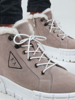 Ботинки 243.212131w. каменный замша/Шерсть