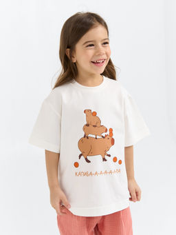 Футболка оверсайз Капибары с принтом