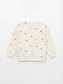 Bask?l? K?z ?ocuk Sweatshirt ve E?ofman Alt?