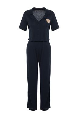 Trendyolmilla Lacivert Ay?c?kl? Fitilli Orme Pijama Tak?m? THMSS21PT0168 фото 14
