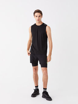 DRY-TECH Bisiklet Yaka Bask?l? Erkek Kolsuz Ti??rt - Waikiki фото 3