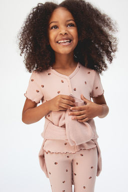 Camiseta de algodon acanalado