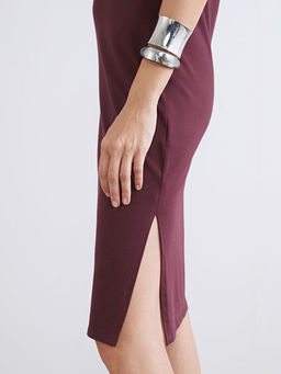 Polo Yaka A Kesim Modal Kar???ml? Elbise