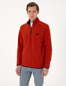 Kiremit Regular Fit Yar_m Fermuarl_ Polar Sweatshirt - Pierre cardin фото 3