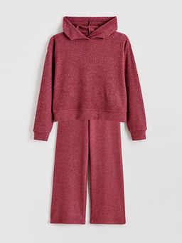 Kap??onlu K?z ?ocuk Sweatshirt ve E?ofman Alt?