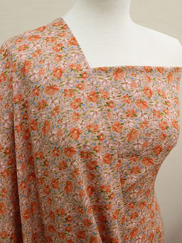Штапель Воздушная легкость цв.розово-персиковый, ш.1.4м, вискоза-100%, 100гр/м.кв - Купава фото 6