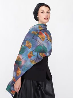 Большой, мягкий, тонкий и очень нежный двусторонний палантин с рисунком. - Tantino фото 10