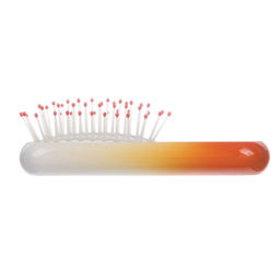 Массажная щетка мини Caramel DEWAL BEAUTY DBCL425orange-white  фото 3