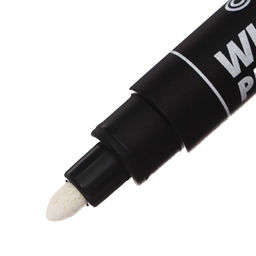 Цена за 10 шт. Маркер перманентный 5.0 мм Centropen 8586, линия 2.5 мм, цвет белый