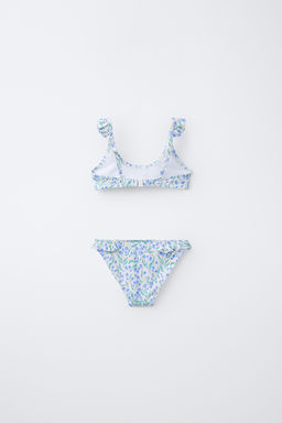 6-14 A?OS/ BIKINI ESTAMPADO HOJAS / Azul - Zara фото 2