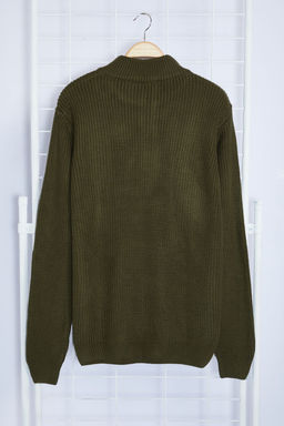 TRENDYOL MAN Indigo Casual Regular Yar?m Bal?kc? Yaka Duz Triko Kazak TMNAW22KZ1908 - Trendyolmilla фото 40