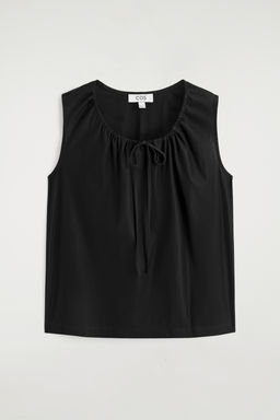 TOP SIN MANGAS CON CUELLO FRUNCIDO