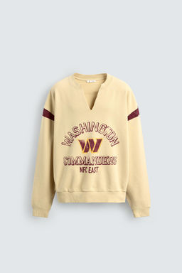 NFL WASHINGTON COMMANDERS OPEN NECK SWEATSHIRT - Zara фото 8