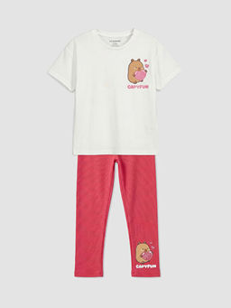 Capyfun Bask?l? K?z ?ocuk Tak?m