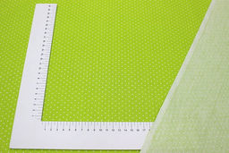 Сатин Белое пшено на лаймовом, СОРТ2, ш.1.60м, хлопок-100%, 110гр/м.кв - Купава фото 3
