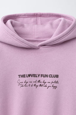 JOGGING HOODIE WITH TEXT - Zara фото 3