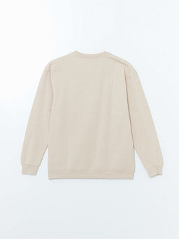 Bisiklet Yaka Uzun Kollu Erkek Sweatshirt
