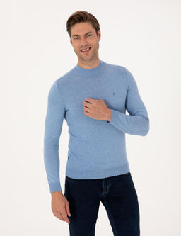 Mavi Melanj Slim Fit _eyrek Yaka Basic Triko Kazak - Pierre cardin фото 3