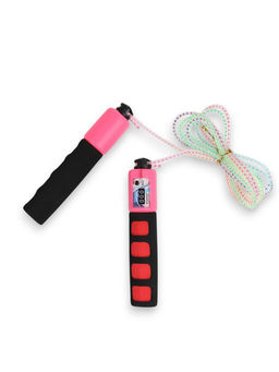 Скакалка спортивная ONLYTOP, 2.7 м, регулируемая, со счётчиком, цвет МИКС