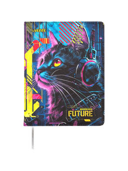 Дневник школьный для 1-11 классов, deVENTE. Label. Cyber Cat, искусственная кожа, антивандальный