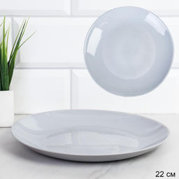 Тарелка обеденная 220 мм Серый цвет / GR-FLYGP85 /уп 6/48/