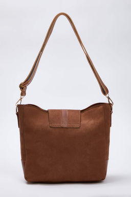 Koyu Kahverengi Suet Toka Detayl? Kad?n Midi Tote Omuz Canta TAKAW26OC00063 - Trendyolmilla фото 10