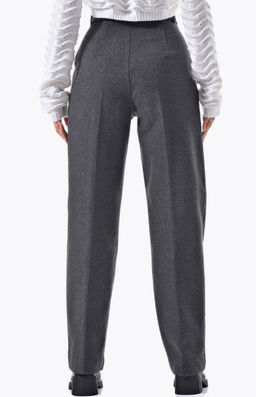 Теплые брюки из драпа c высокой посадкой - А+б коллекция фото 38